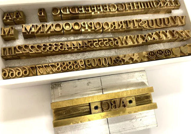 名入れ用のアルファベット文字 革製品への名入れでの焼印・刻印