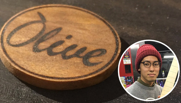 楽器工房 Olive Instruments 矢口航士様 オリジナルロゴの焼印