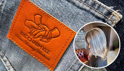 革のタグへの焼印