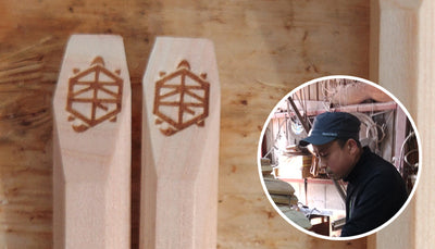 木製のお箸への焼印