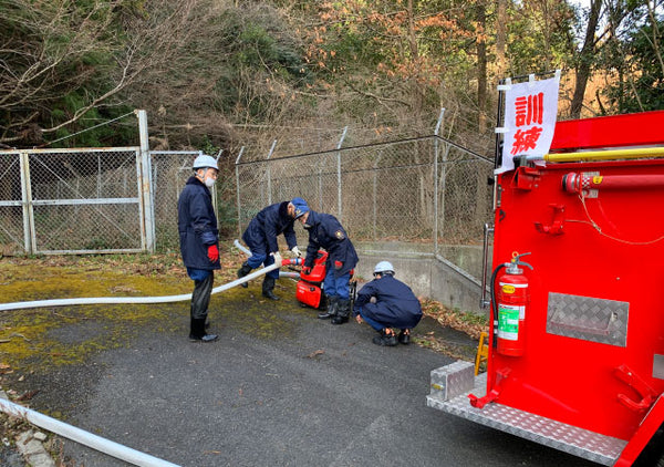 日曜日の消防訓練！「その火事を 防ぐあなたに 金メダル」